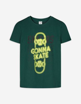 T-Shirt - Frontprint - dunkelgrün T-Shirt - Frontprint - dunkelgrün