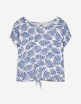 T-Shirt - Allover-Print - weiß