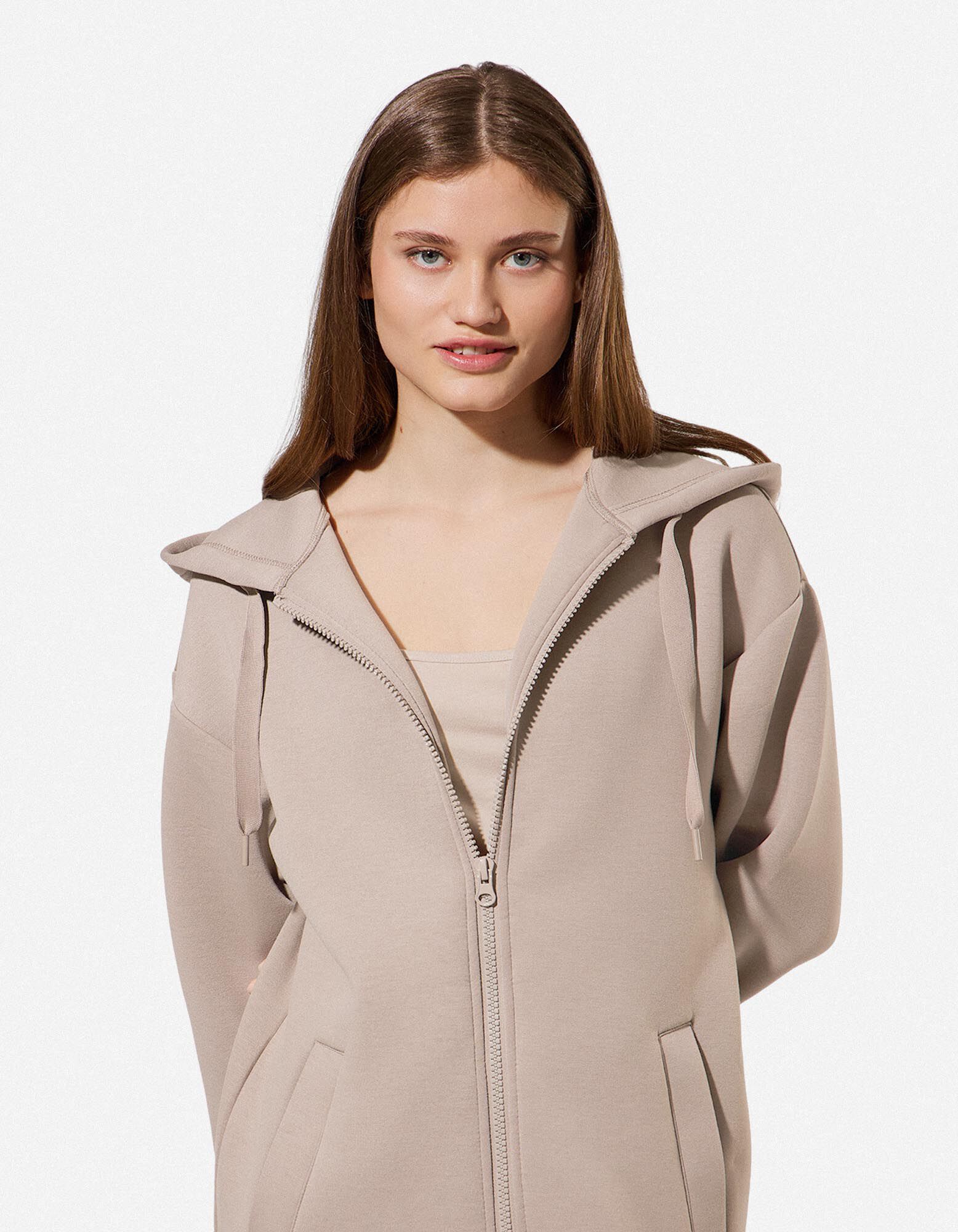 Sweatvest - Duiken - beige