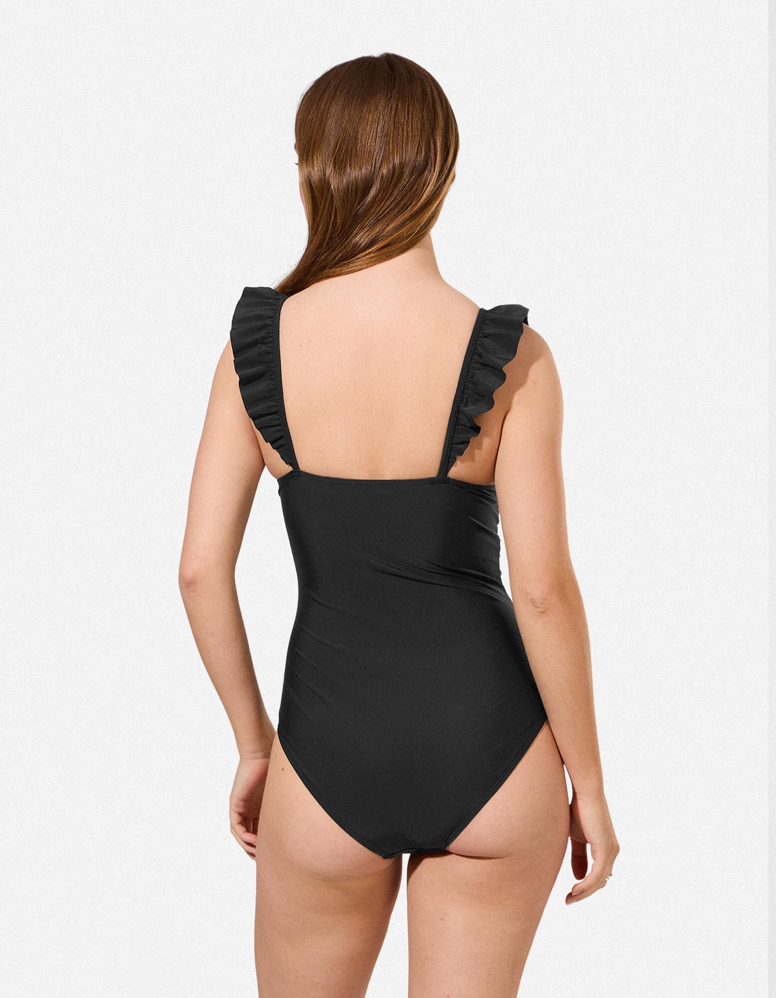 Maillot de bain - Volants - noir