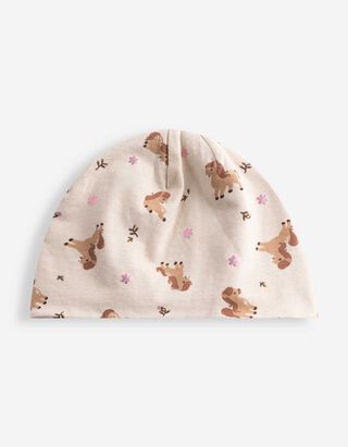 Beanie - Allover-Print - Rosa