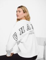 Sweatshirt - Rückenprint - weiß