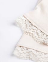 Set aus Kleid und Leggings - Allover-Print - weiß