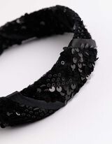 Ozdoba do vlasů  - Aplikace z flitrů - cerná