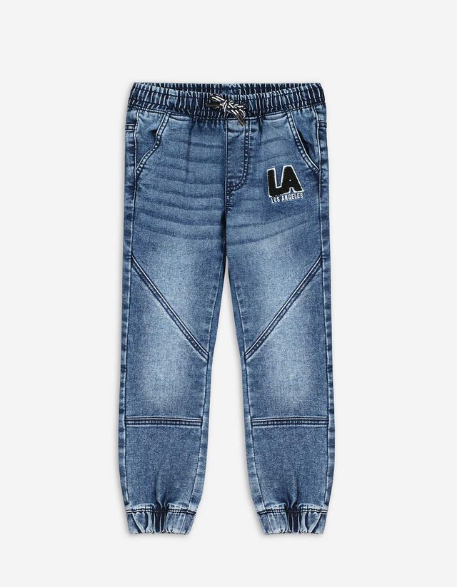 Jogger pants - Label - donkerblauw