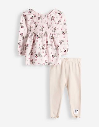 Ensemble robe et leggings - Minnie Mouse - Rose