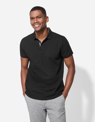 Poloshirt - Regular Fit - schwarz