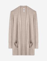 Cardigan lungo - Tasche applicate - beige