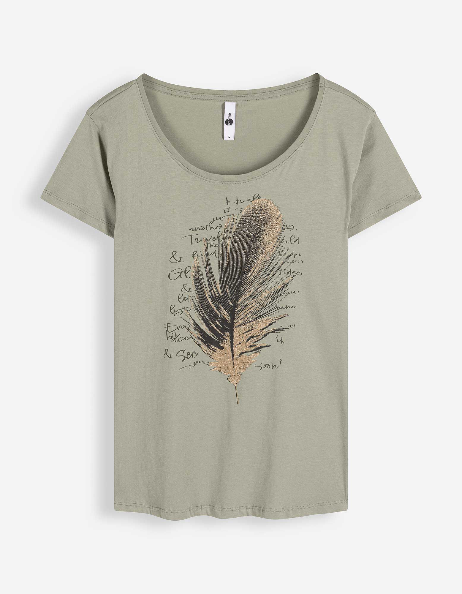 T-Shirt - Glitzerprint - Khaki