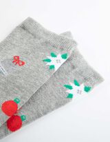 Sokken - Kerst - lichtgrijs