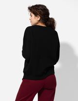 Mikina - Potlač v podobe spr&aacute;vy - cierna