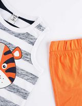 Set composto da top e pantaloni - Stampa - blu scuro