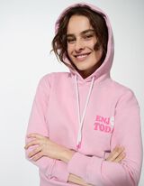 Džemperis - Gaubtas - sviesiai rozinis