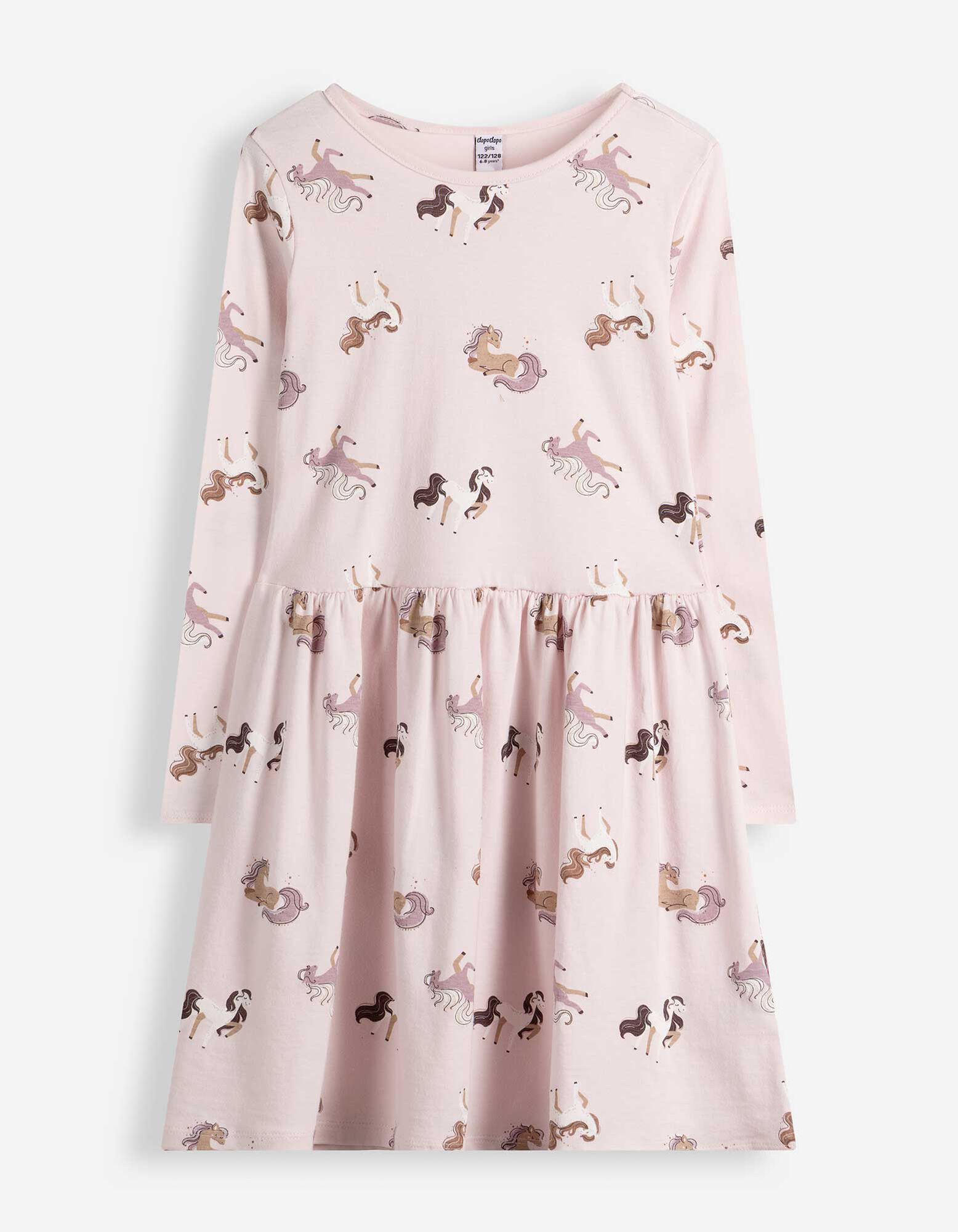Jurk - Print all-over - Lichtroze