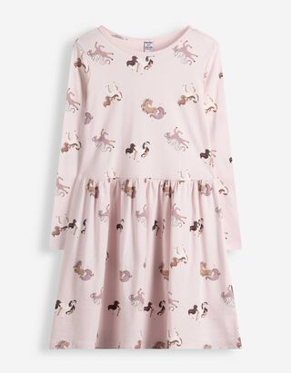 Kleid - Allover-Print - Rosa