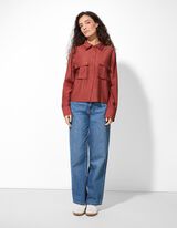 Bluse - Viskose-Mix - rot