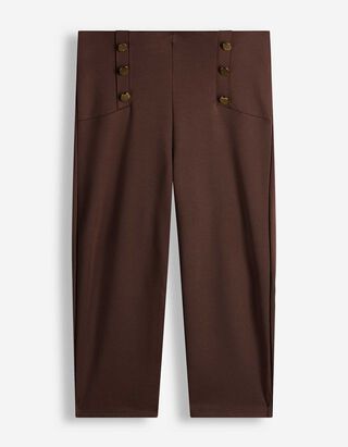 Leggings - Zierkn&ouml;pfe - Dunkelbraun