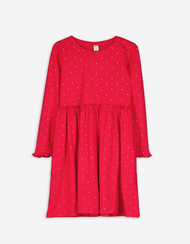 Abito - Motivo a pois - rosso