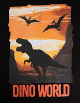 Hosszú ujjú felső - Dinoszaurusz - fekete