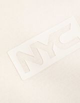 Sweatjacke - einfarbig - weiß