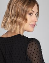 Midi suknelė - Sujuosiama - juodas