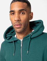 Tepl&aacute;kov&aacute; bunda - Kapucňa s tunelov&yacute;m sťahovan&iacute;m - tmavozelena