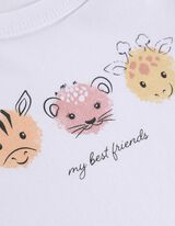 Romper lange mouw - Print - wit