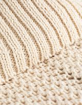 Strickpullover - Gerippte Abschlüsse - weiß