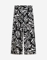 Palazzohose - Allover-Print - schwarz