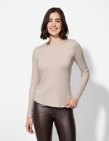 Longsleeve - Geribd - beige
