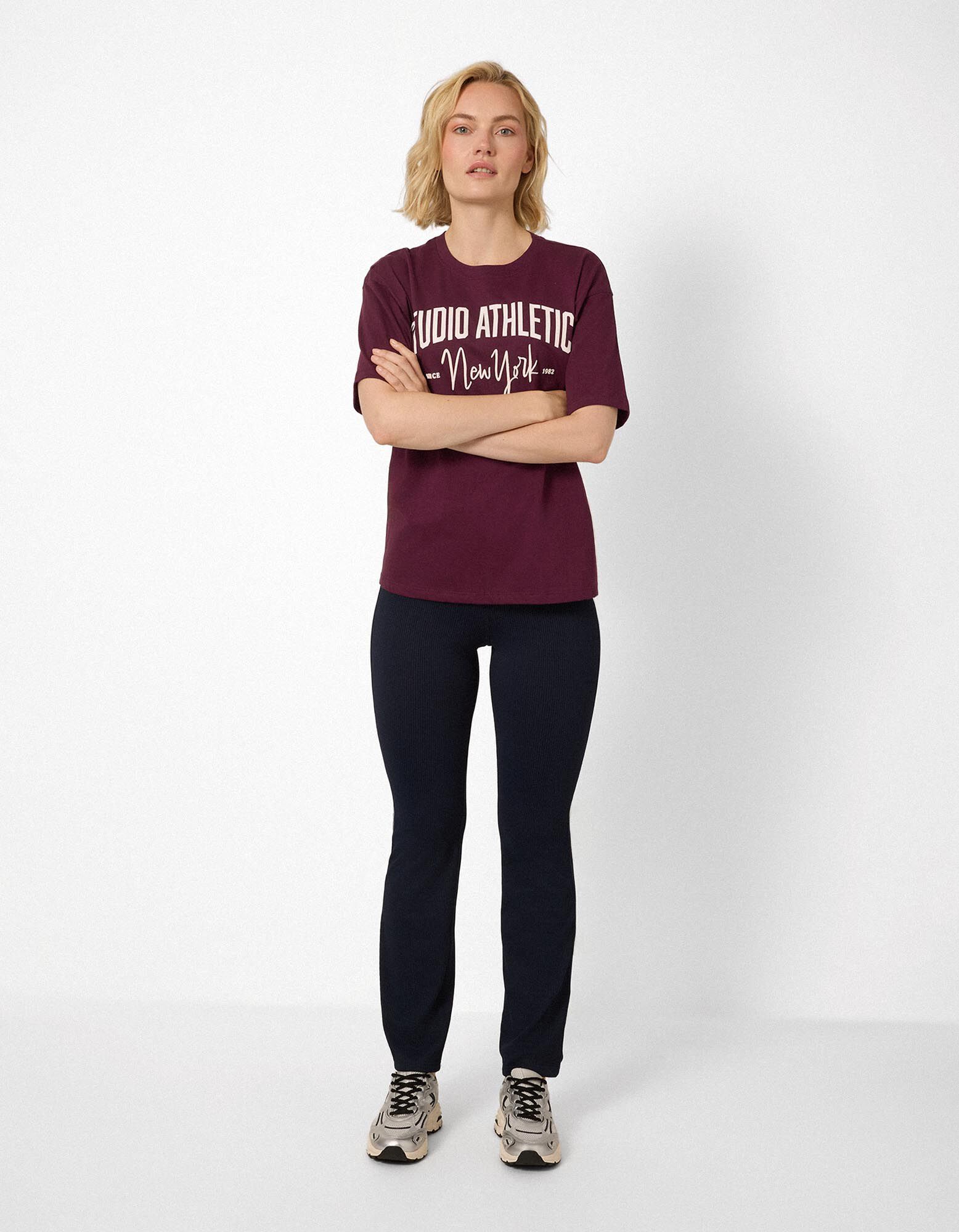 T-shirt - Katoen - Donkerrood
