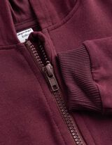 Sweatjacke - Applikation - Dunkelrot