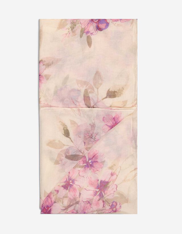 Șal - Imprimeu floral - Roz deschis