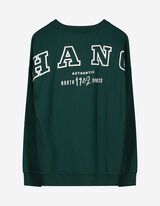 Sweatshirt - Rückenprint - dunkelgrün