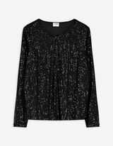 Blazer - Paillettenbesatz - schwarz