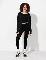 Felpa aperta - Contenuto di modal - nero