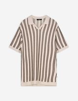 Poloshirt - Strepen - donkerbruin
