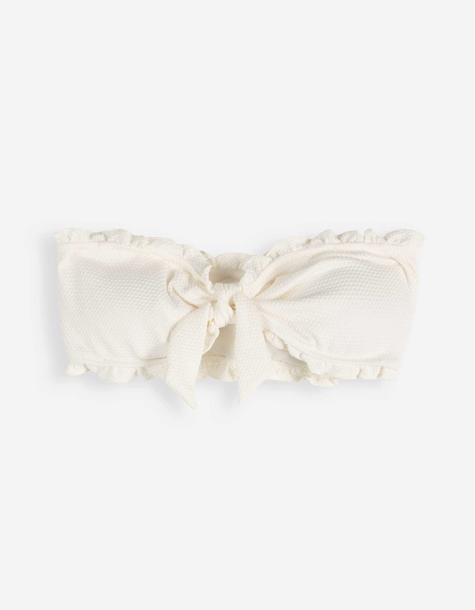 Bikinitop - Strukturiertes Material - Off-White