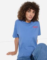 T-Shirt - Rückenprint - hellblau