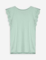 T-shirt - Broderie - groen