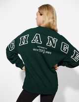 Sweatshirt - Rückenprint - dunkelgrün