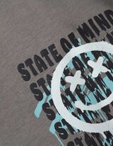 Tricou - Imprimeu pe spate - Gri inchis