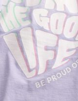 T-Shirt - Frontprint - lila
