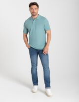 Polo - Chiusura tramite bottone - turchese