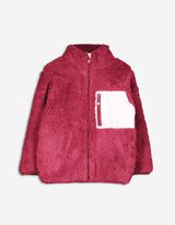Sweatvest - Pluche - donkerrood