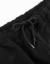 Cargo nadrág - Derekán húzózsinórral - fekete