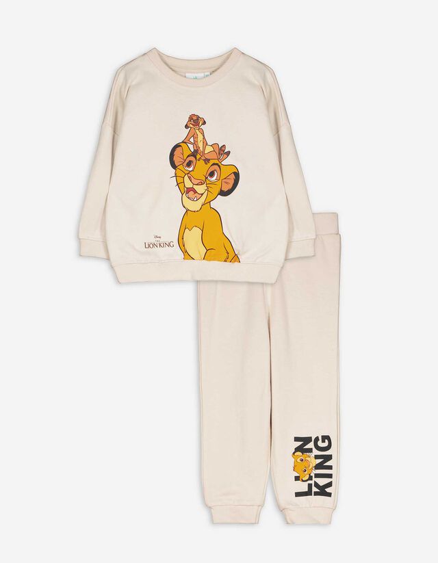 Set hanorac și pantaloni - Regele leu - Bej