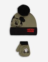 Komplet šešira i rukavica - Mickey Mouse - kaki