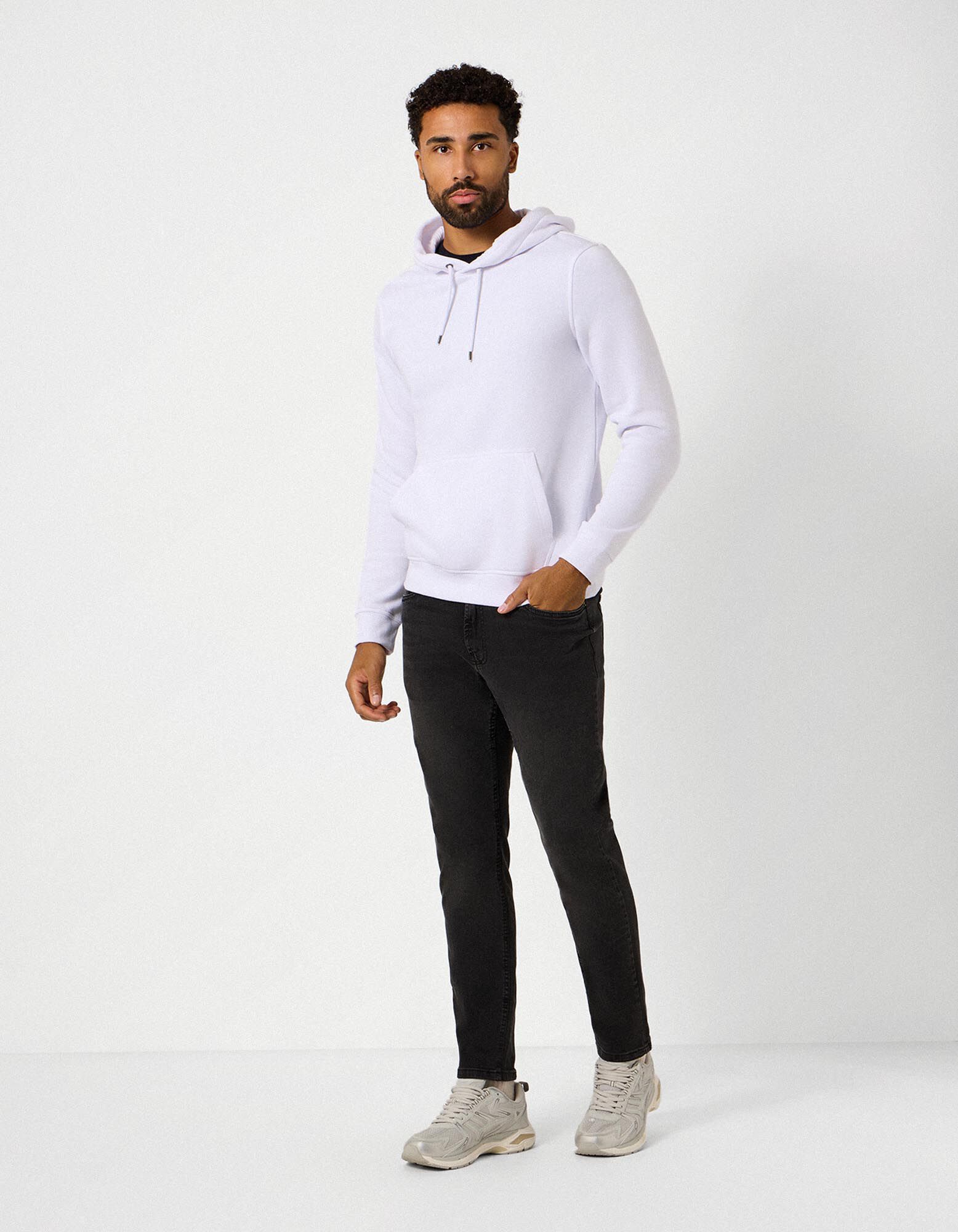 Sweatshirt - Kap - wit