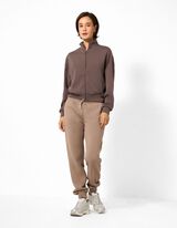 Sweatvest - Zachte touch - Donkerbruin